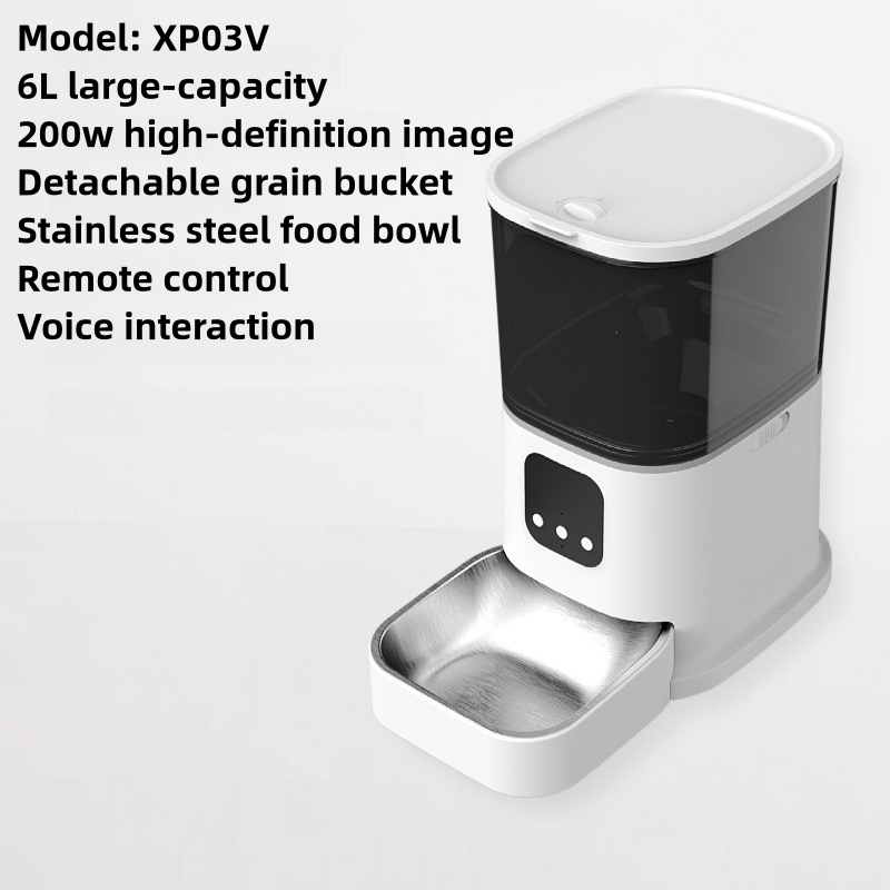 High Quality Smart Pet Food Feeder with Storage 6L Large Capacity Automatic Cat Food Feeder