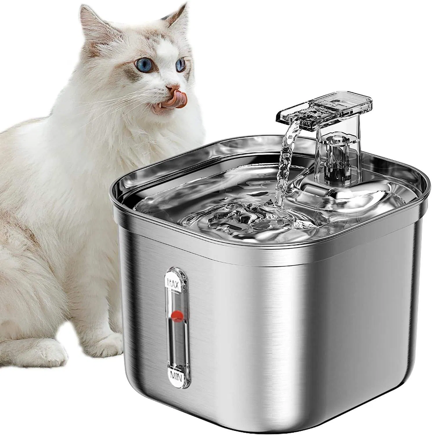 Stainless Steel Smart Automatic Pet Water Dispenserwith Remoyable Fountain for Cats