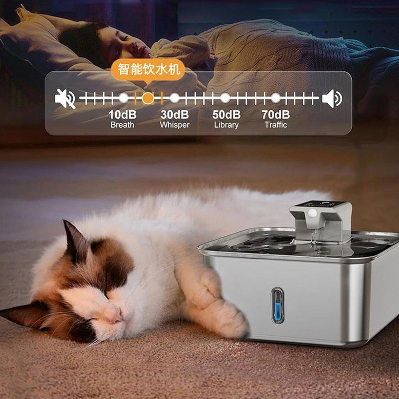 Smart Quiet 7L Automatic Pet Water Fountain for Cats and Dogs with Large Capacity Filtered System and Easy to Clean Design