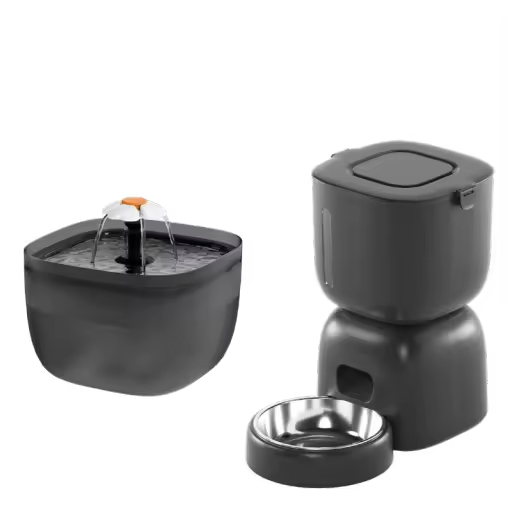 2025 Smart WiFi 3L Automatic Pet Feeder &amp; 2L Water Fountain Set, APP Control, Dual Power, Anti-Clog, Stainless Steel Bowl, OEM Available