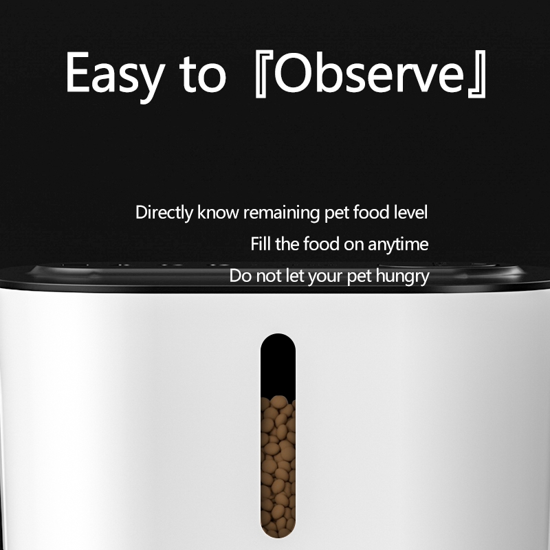Tuya APP 2.4G 5g Control Smart Pet Feeder with 10s Recording