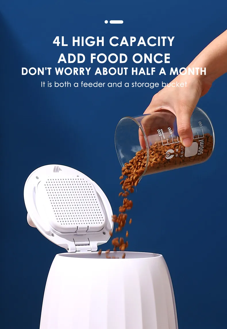 Automatic Pet Feeder WiFi Camera Video Cat Dog Feeder Dispenser