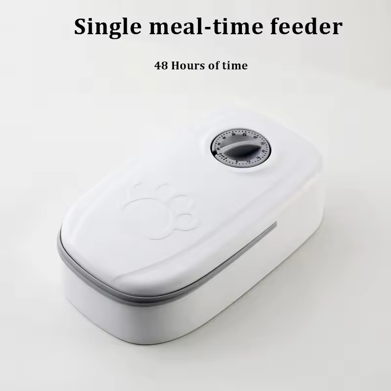 Dual-Bowl Cat Automatic Pet Feeder for Pets with Timed Quantitative Design and Anti-Stealing Cover