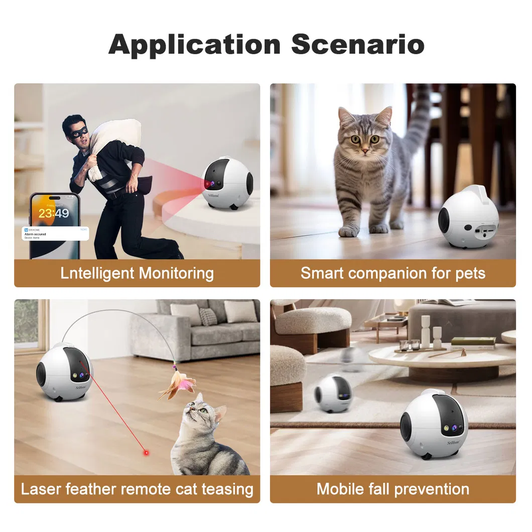Smart Ai Pet Robot with 360° Patrol, Real-Time Monitoring, and Emotional Interaction Pet Companion Robot