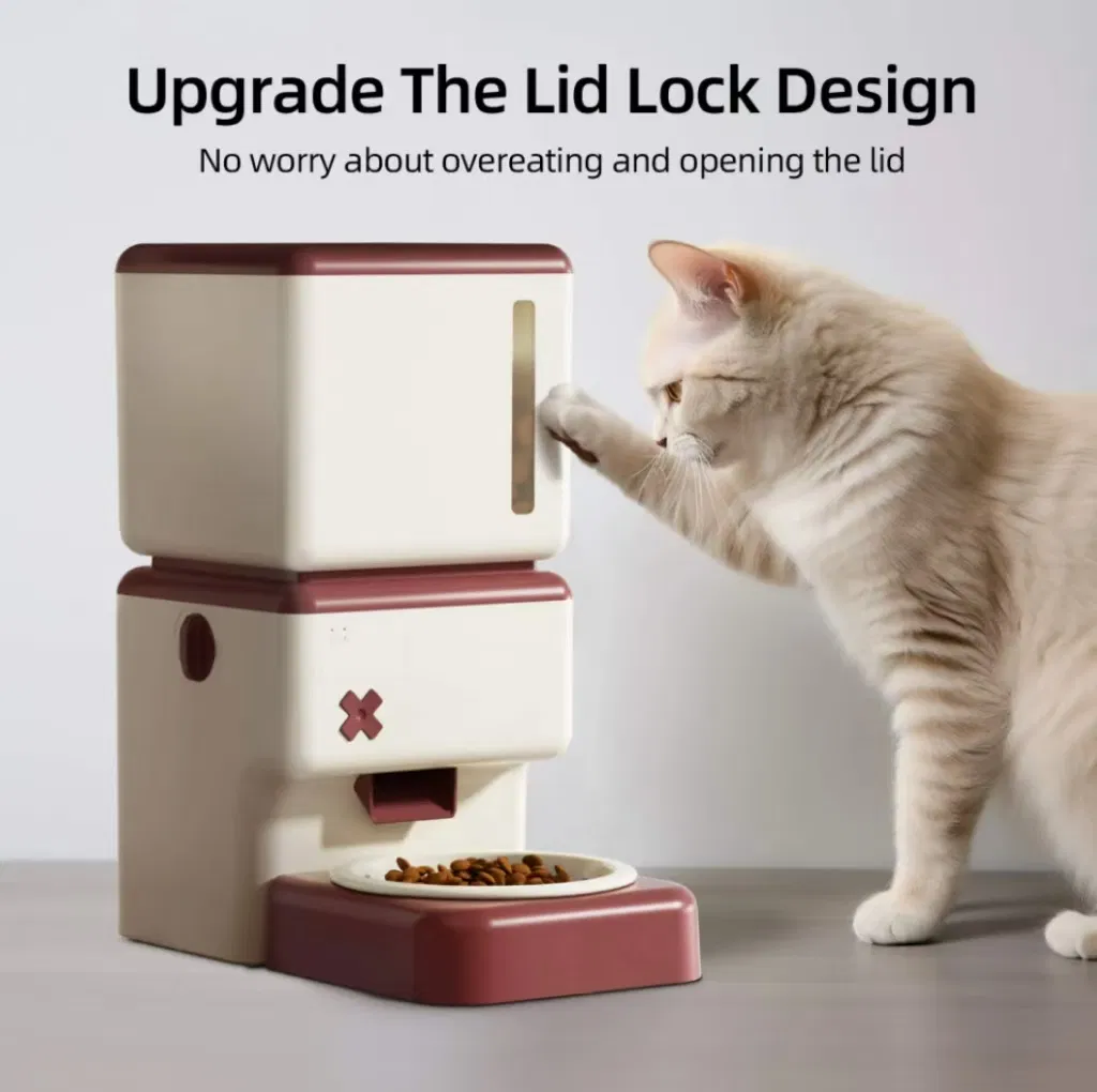 Automatic Pet Feeder 3.5L WiFi APP Control Visible Ceramic Bowl 1-5 Meals Timed Dual Power Supply Food Dispenser for Cats