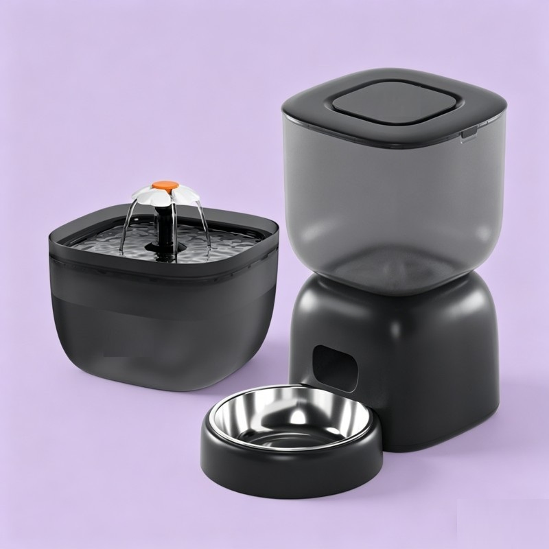 3L Dry Food Pet Feeder with Portion Control for Cats Pet Products