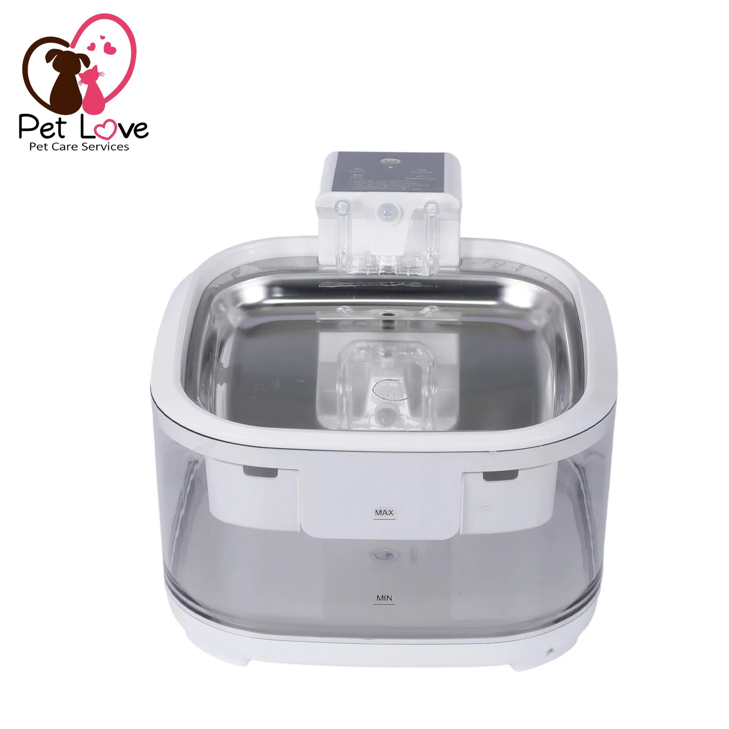 Automatic Stainless Steel Wireless Pet Water Fountain for Cats and Dogs