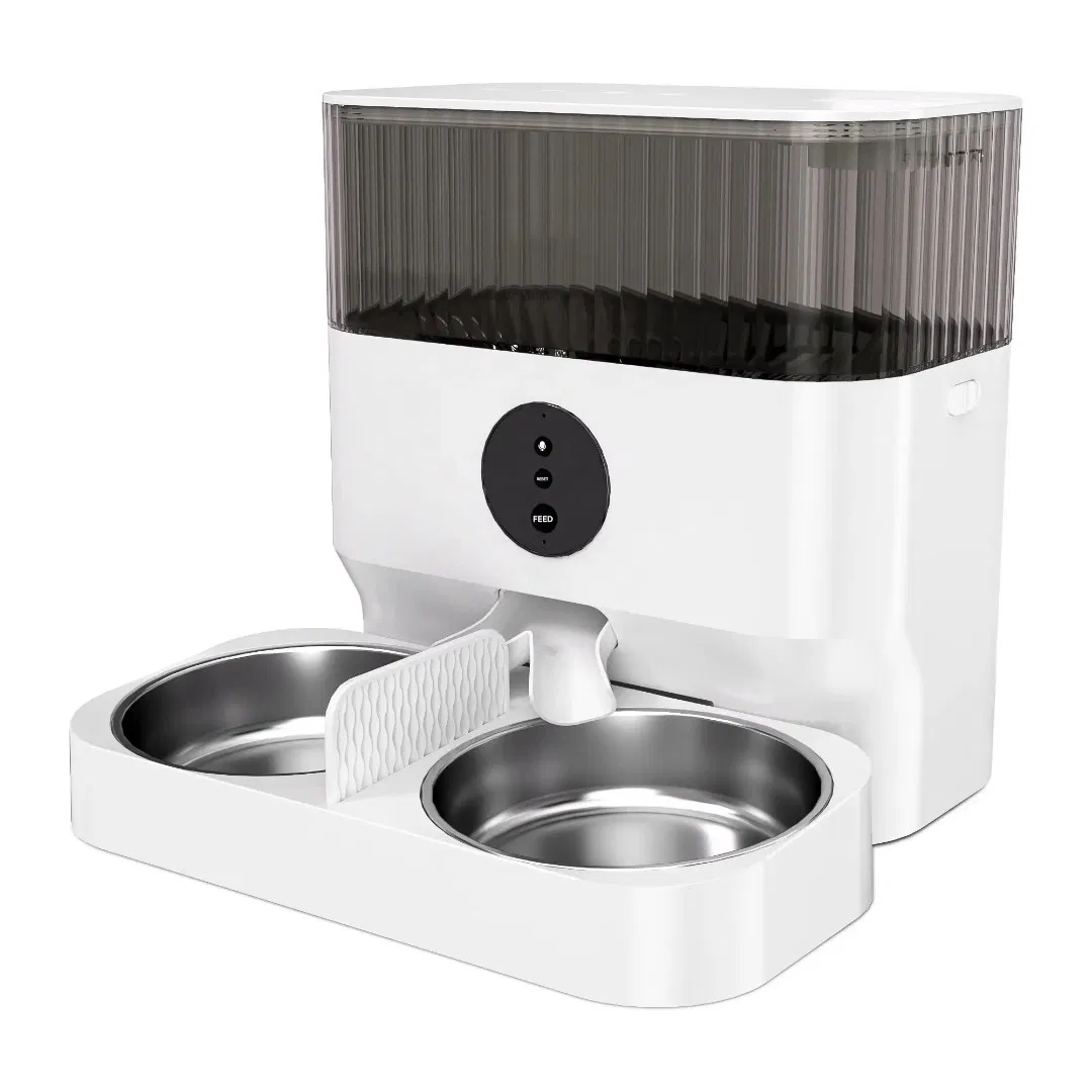 304 Stainless Steel Bowl Smart Pet Feeder with 10 Second Voice Recording