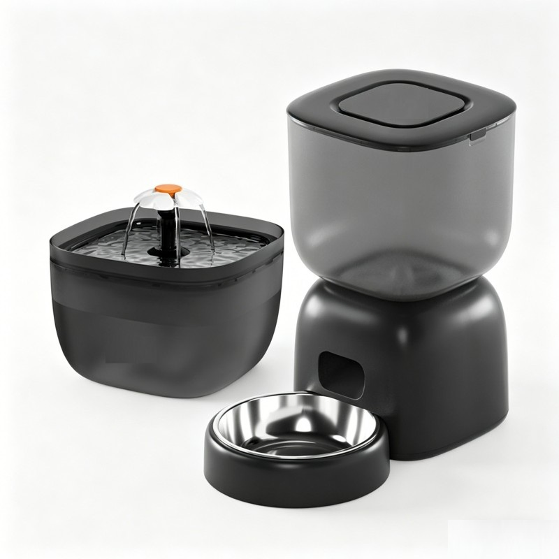 3L Dry Food Pet Feeder with Portion Control for Cats Pet Products