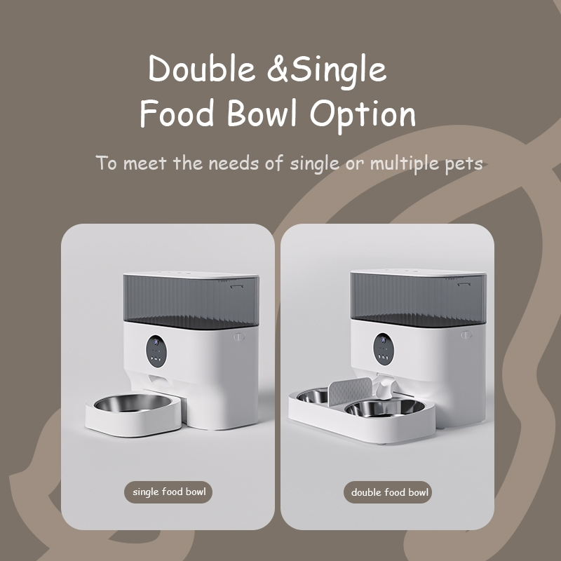 Automatic Smart Pet Feeder with Dual 304 Stainless Steel Bowls