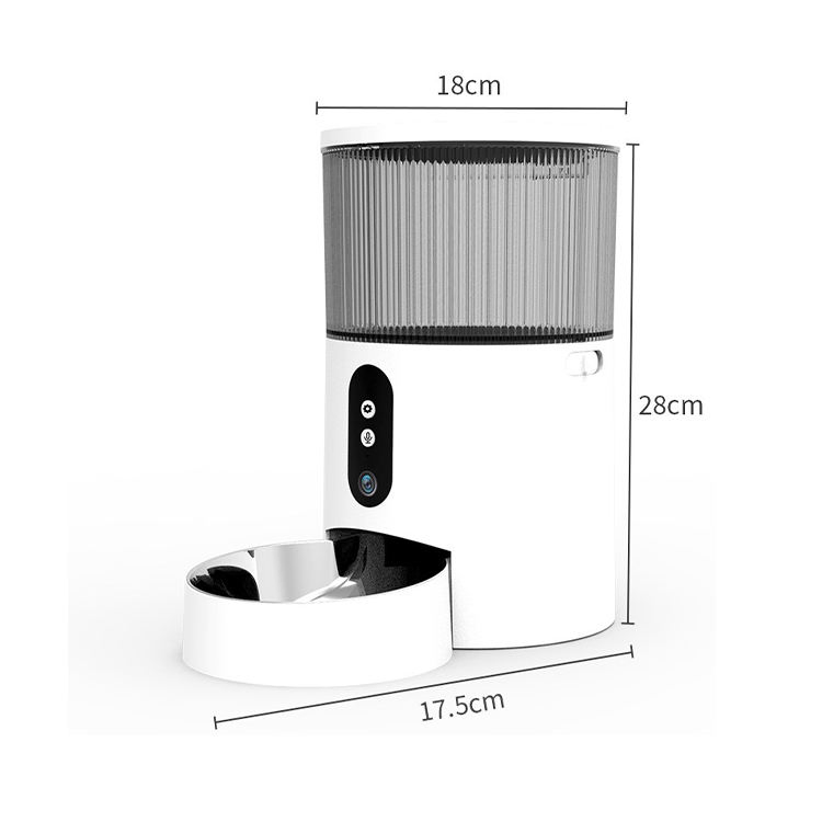 Automatic Pet Feeder with HD Camera &amp; Voice Smart Cat &amp; Dog Feeder APP Control, Scheduled Feeding, 3L Large Capacity