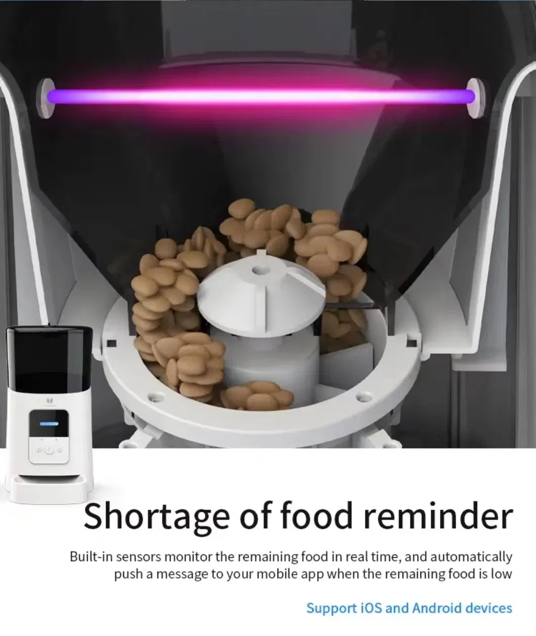 Smart WiFi Pet Feeder with Automatic Microchip Control for Dogs and Cats