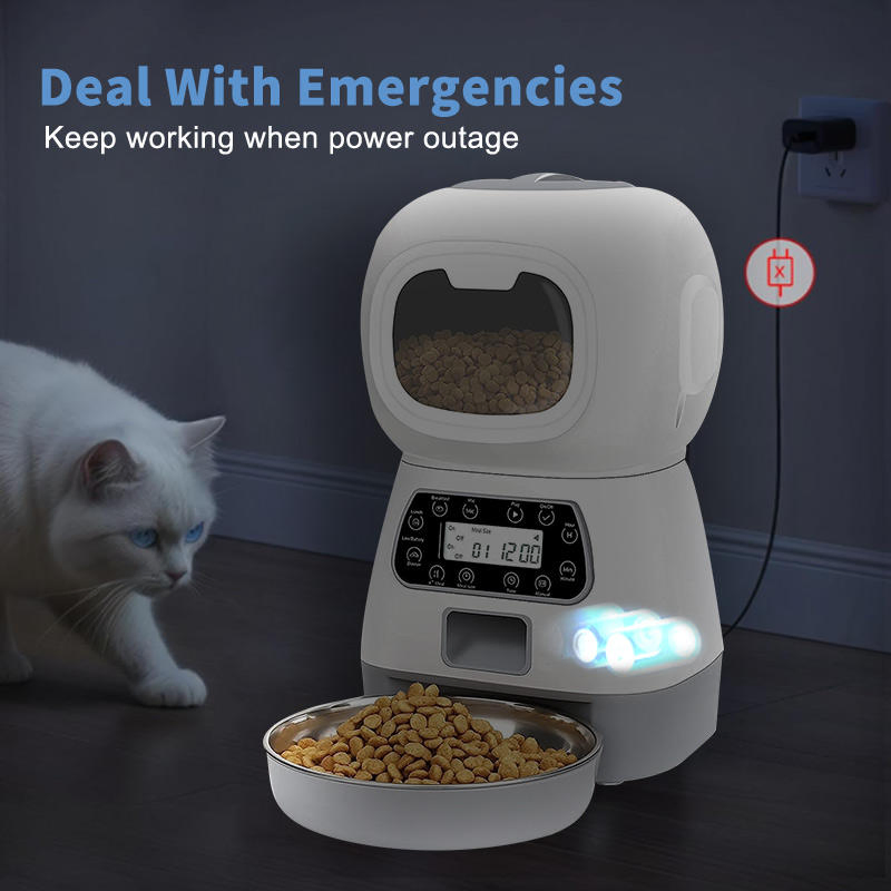 Voice Recording Playback Smart Pet Feeder Automatic Timing Wide Range