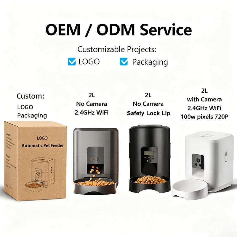 Automatic Slow Food Pet Feeder 2L Timed Button-Control Cat Dog Dispenser