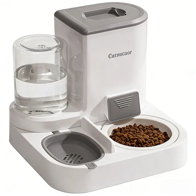 Large-Capacity Automatic Pet Feeder Separation of Wet and Dry Areas