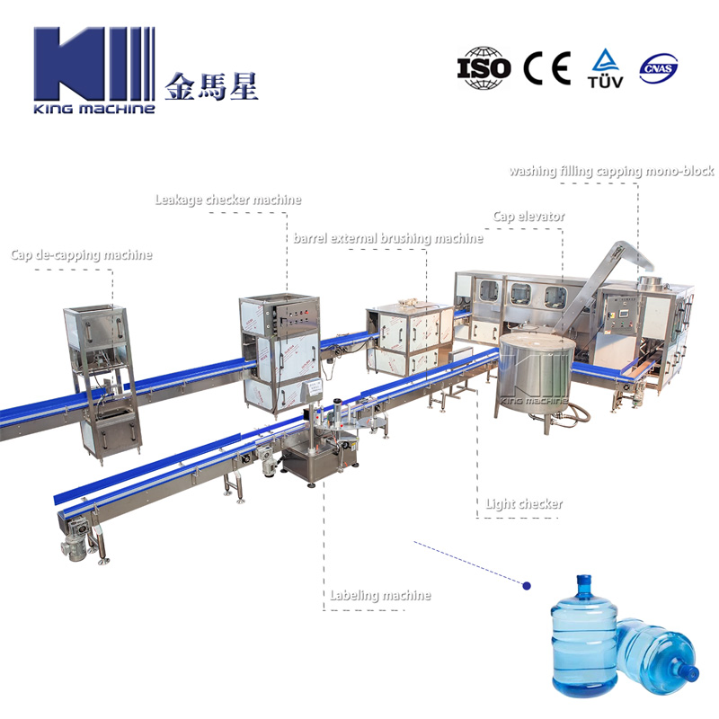 100-2000 Pet Bottles Gallon Water Filling System with Water Treatment System