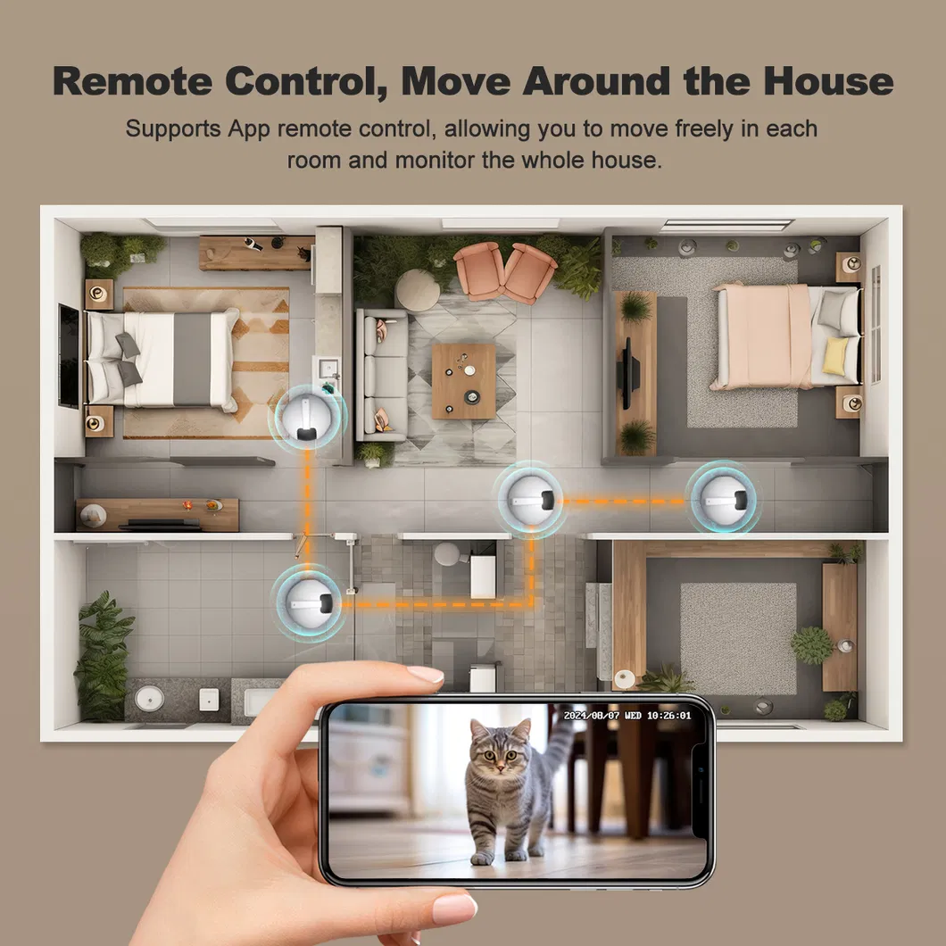 Smart Ai Pet Robot with 360° Patrol, Real-Time Monitoring, and Emotional Interaction Pet Companion Robot