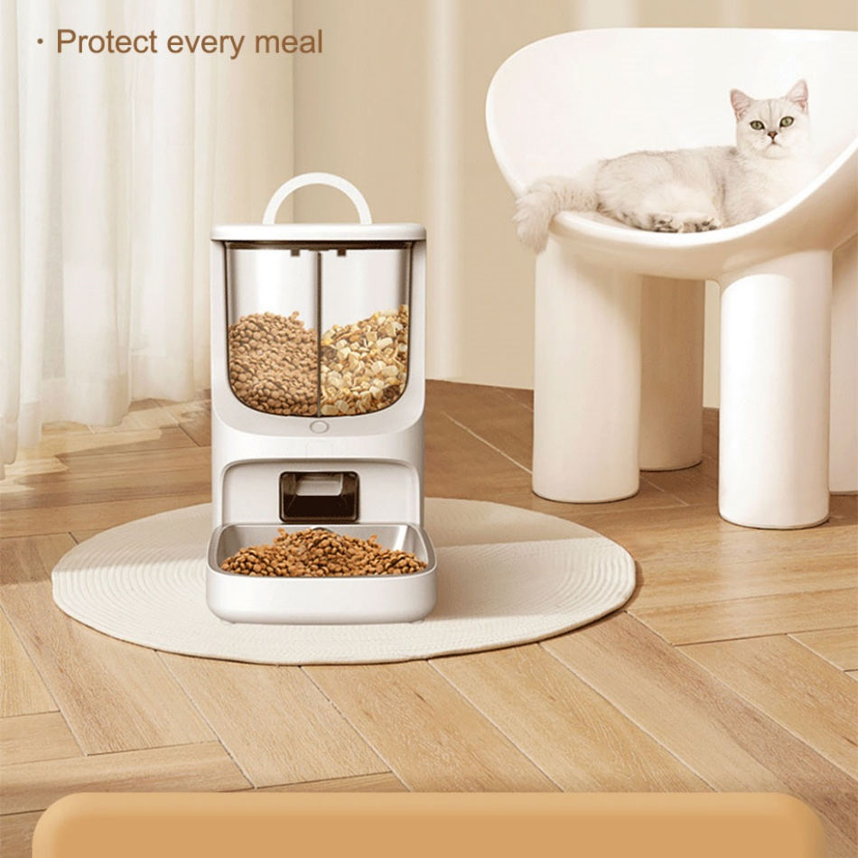 Rechargeable Battery Safety 5L Pet Feeder for Ios Android Users