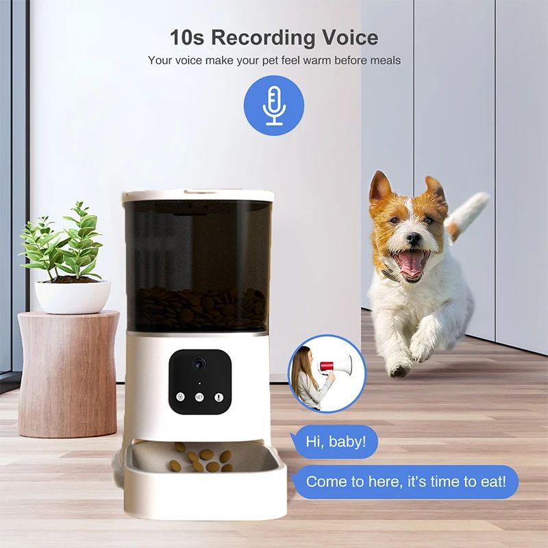 Pet Products WiFi APP Remote Control Cat Dog Bowl Dual HD Cameras 6L Smart Automatic Pet Food Feeder for Cat Dogs Pet Feeder Supplies