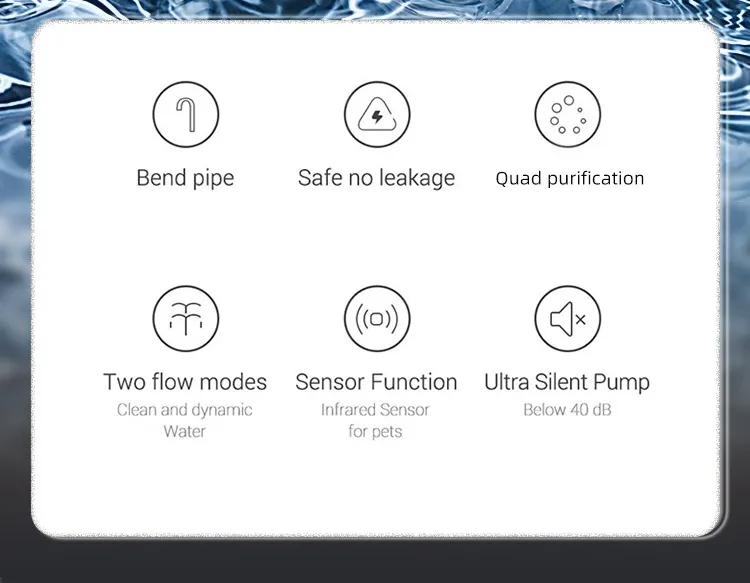 Intelligent Automatic Circulating Filtered Flowing Water Pet Drinking Fountain