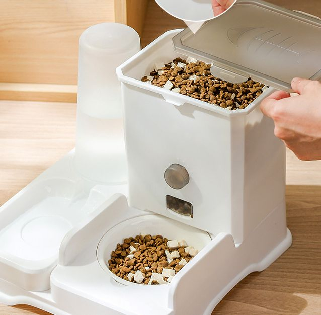 OEM Custom Cat Bowl, Dog Bowl, Grain Basin, Double Bowl Ceramic Large Capacity All-in-One Automatic Drinking Water Pet Feeder