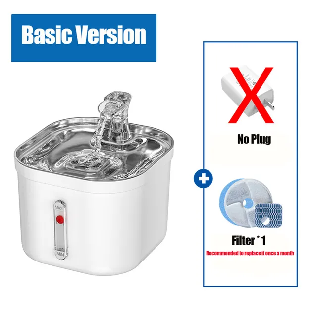 Automatic Pet Water Dispenser Stainless Steel Indoor Circulating Water Fountain