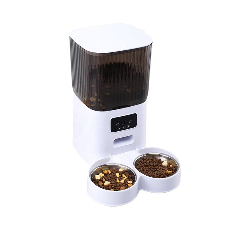 Large Capacity Automatic Dual Pet Feeder for Multiple Dogs and Cats Feeding