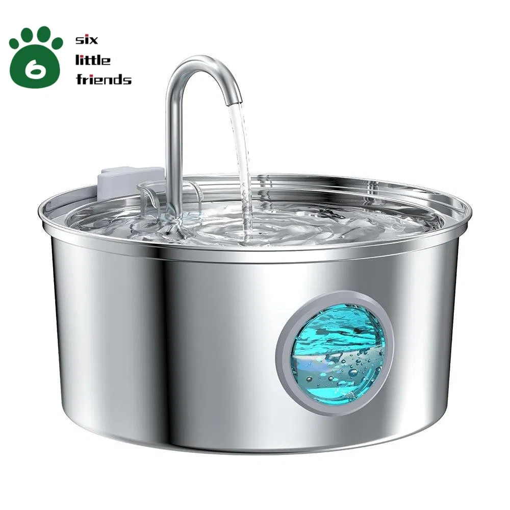 OEM Stainless Steel Pet Water Bowl Electric/Battery Operated Automatic Pet Fountain