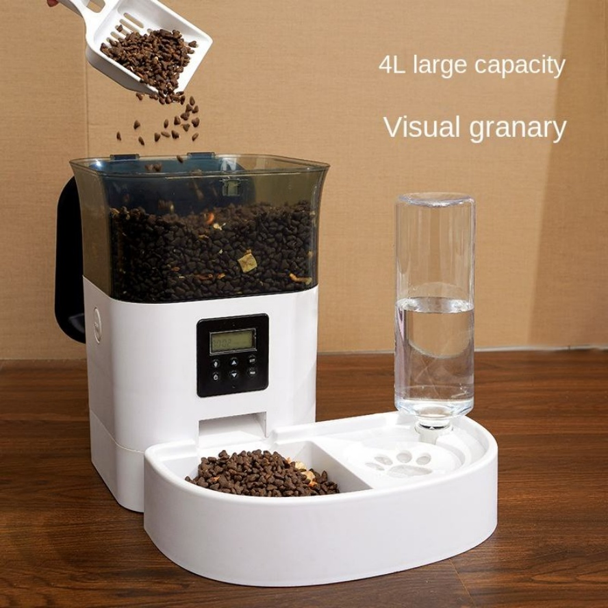 Dual Power Rechargeable Battery Pet Intelligent Feeder for 5 to 20mm Dry Food