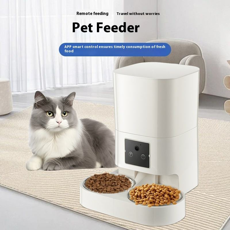 Large Capacity Smart Automatic Pet Feeder with Removable Food Tank and Bowl