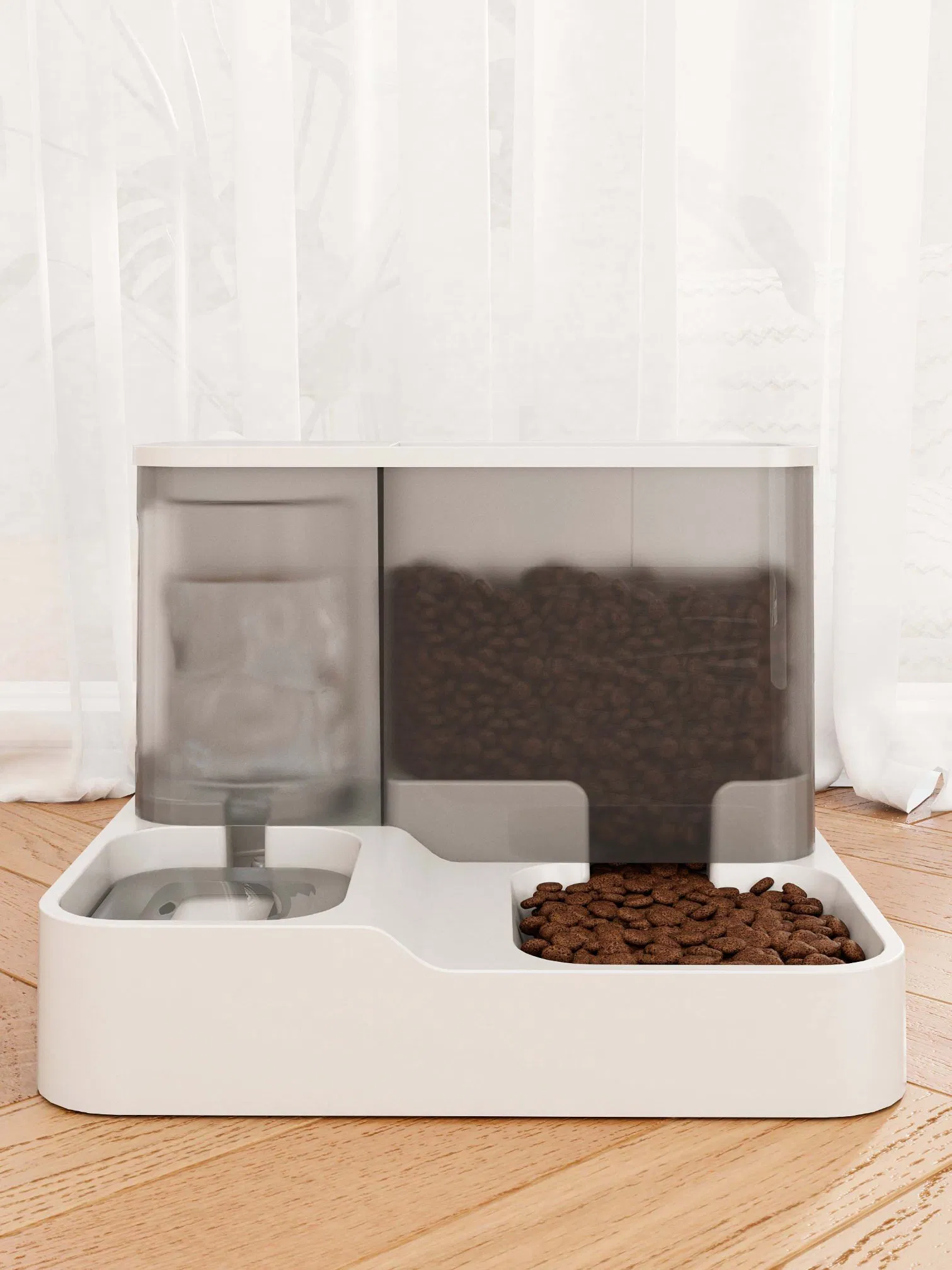 2 in 1 Pet Food and Water Dispenser Pet Feeder Bowl Dog Cat Automatic