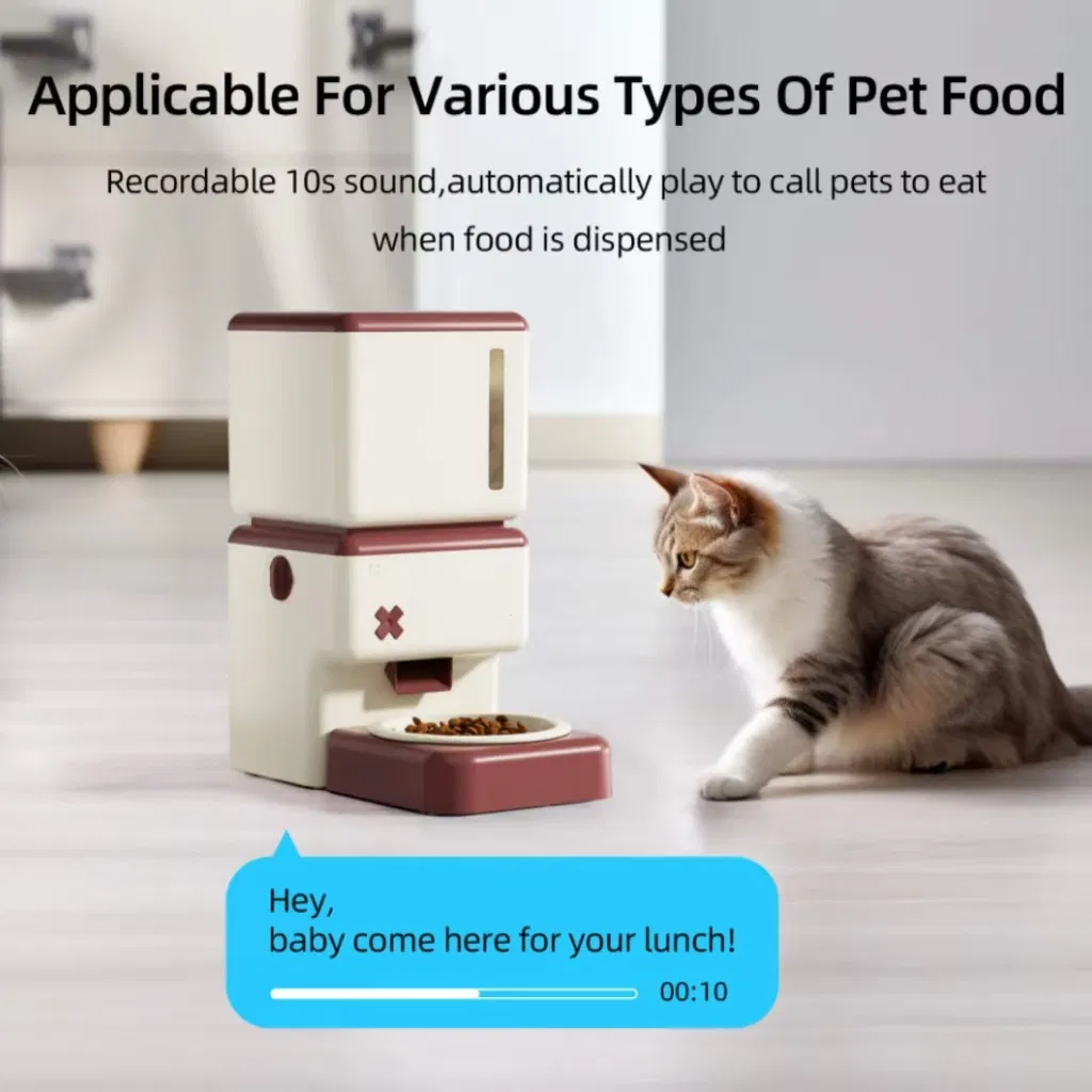 Automatic Pet Feeder 3.5L WiFi APP Control Visible Ceramic Bowl 1-5 Meals Timed Dual Power Supply Food Dispenser for Cats