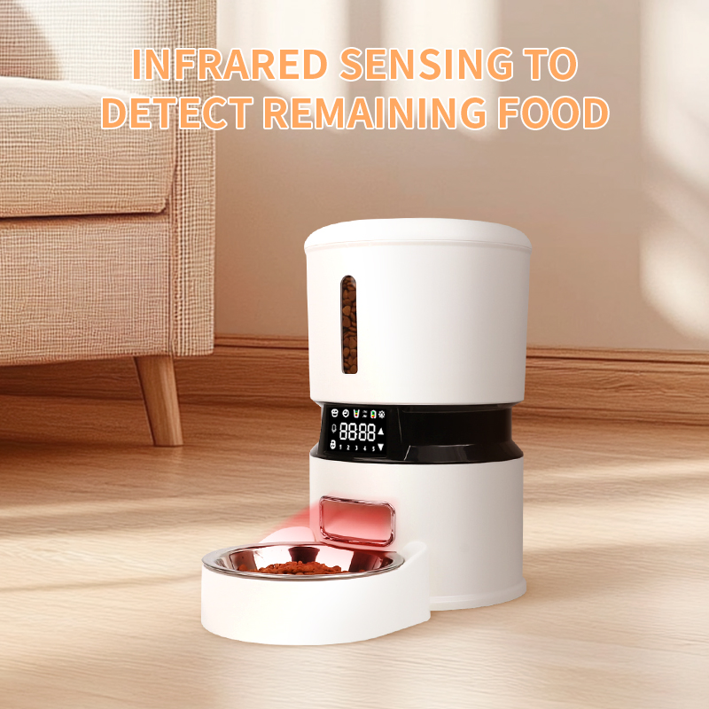 Automatic Pet Feeder 6.5-Litre Smart Cat Food Dispenser Dry Food Timed Feeder Suitable for Dogs Automatic Pet Feeder Plastic Construction Rechargeable