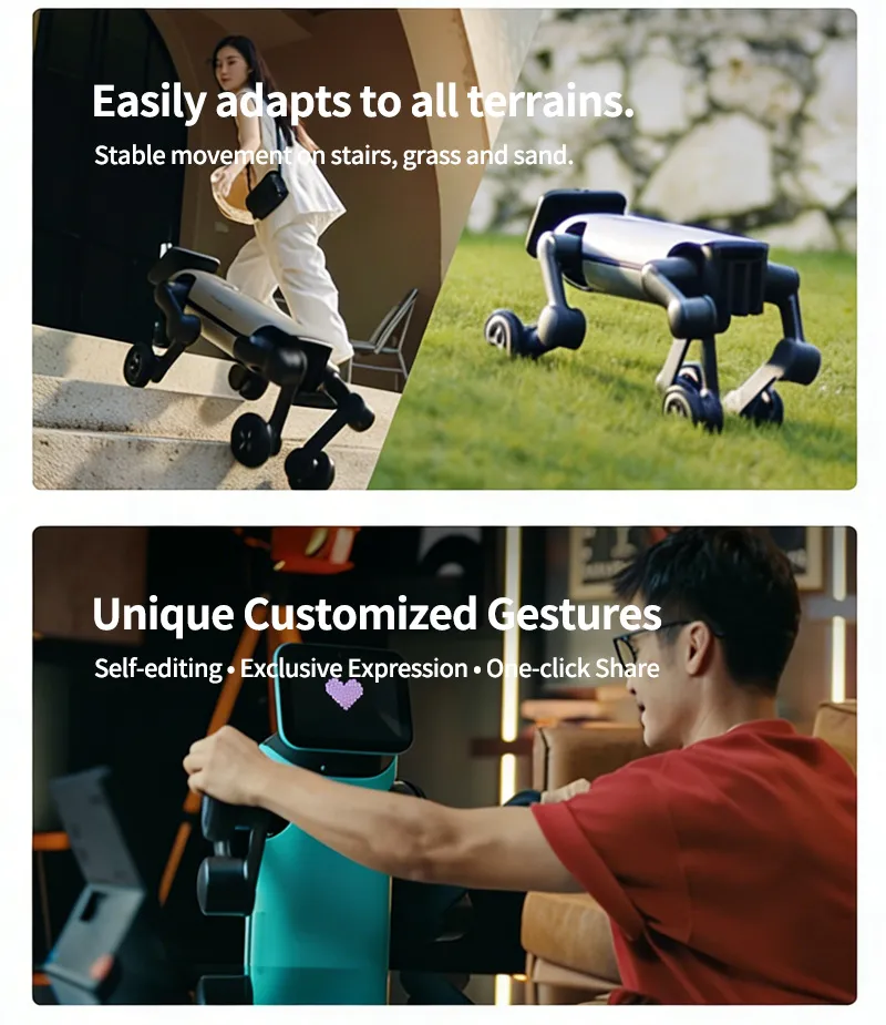 Smart Dual-Form Bimodal Robot Ai Dog Electronic Pet Companion