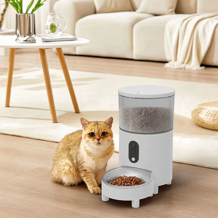 Automatic Pet Feeder with HD Camera &amp; Voice Smart Cat &amp; Dog Feeder APP Control, Scheduled Feeding, 3L Large Capacity