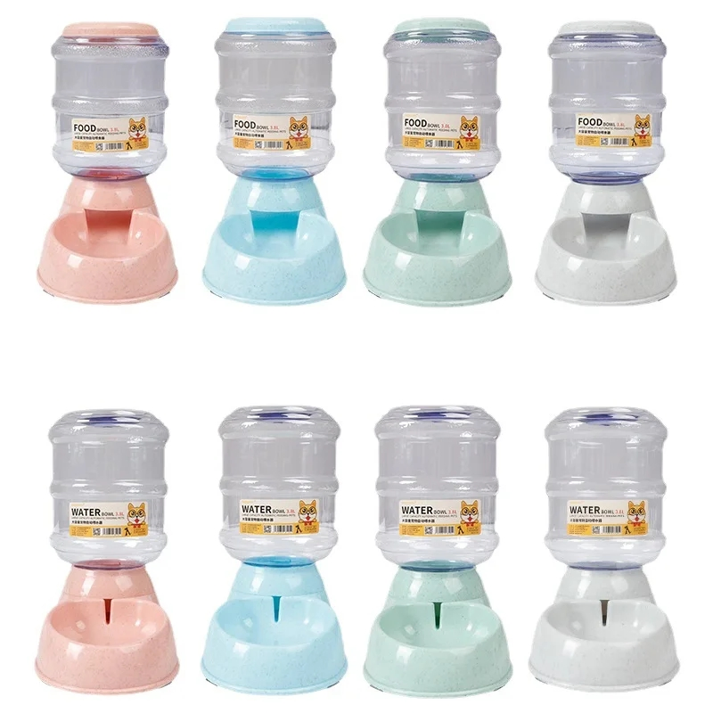 Dog Automatic Feeder Plastic Water Bottle Cat Bowl Feeding and Drinking Dog Water Dispenser Pet Feeding Bowl Pet Supplies