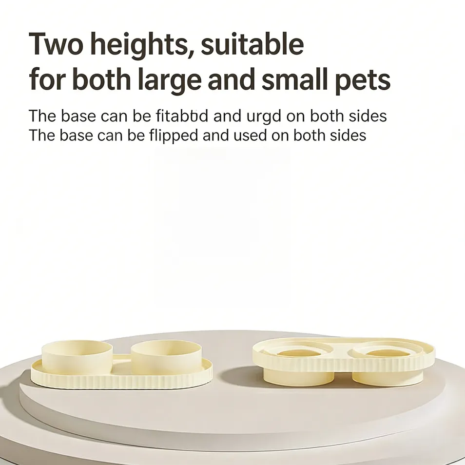 Pet Couple Bowl Pet Bowls Customizable Colors for Pet Double Bowls