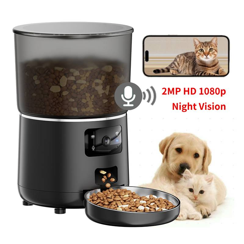 Automatic Feeder with HD Camera for Voice Video Recording Cats Dogs Food Dispenser