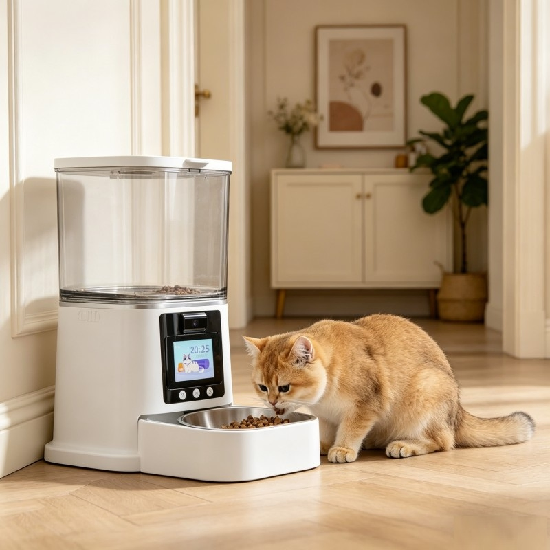 APP Controlled Timed Pet Feeder with Dual Power Backup Pet Products