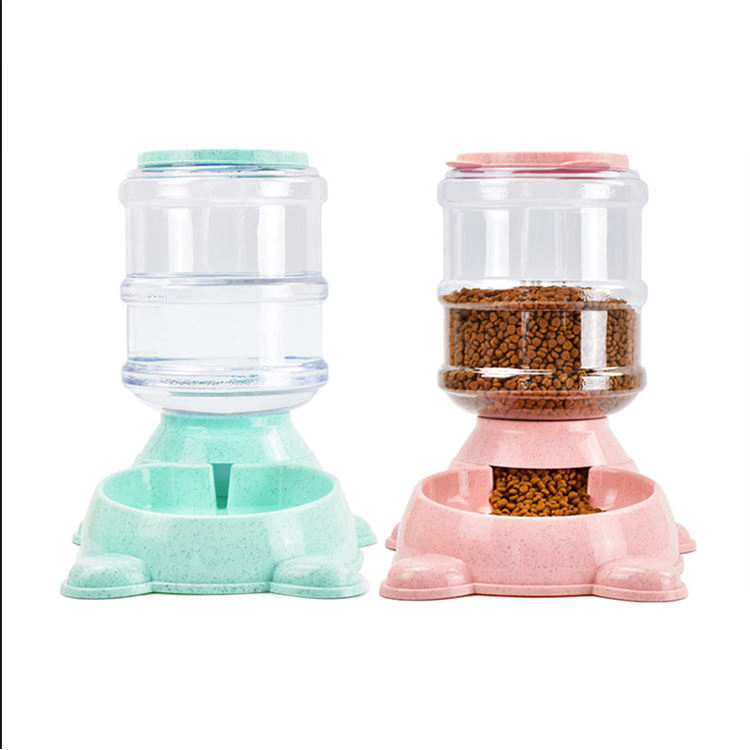 PP Material Gravity Pet Food Feeder and Water Dispensers