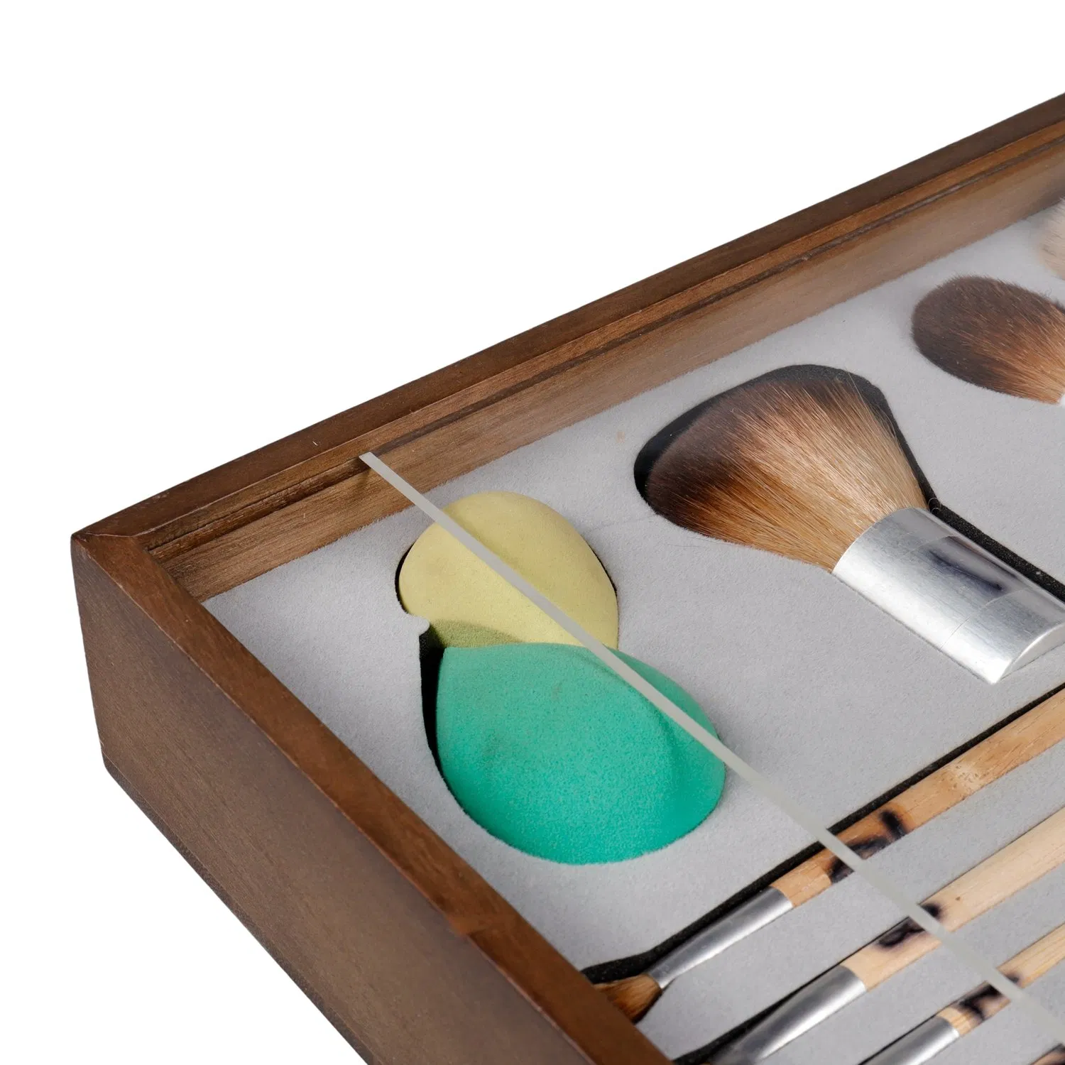 Preço de Fábrica Estojo de Madeira Retro com Gaveta Removível para Maquiagem Embalagem de Presente de Madeira Expositor de Cosméticos Design Organizador de Maquiagem para Luxo