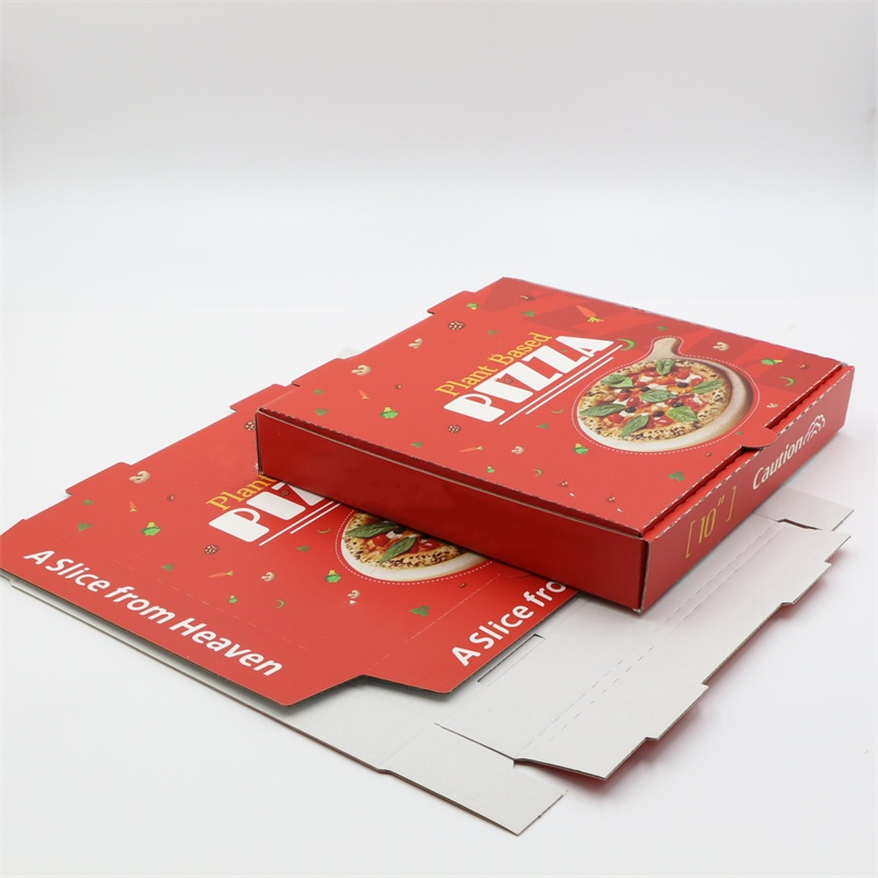 Caixa de Papel Kraft Personalizada, Papelão Corrugado Biodegradável, Descartável, Para Levar, Comida Rápida, Pizza, Confeitaria, Bolo, Almoço, Embalagem