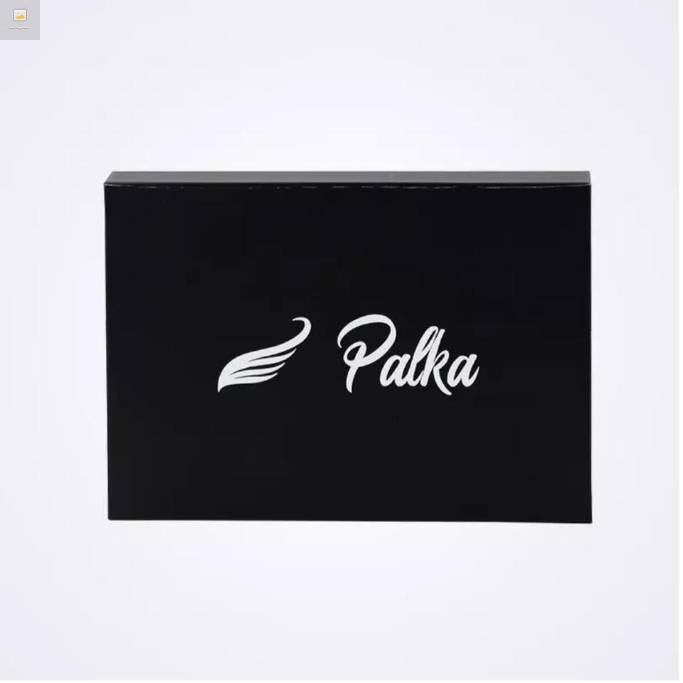 Caixa flip de papelão ecológica de luxo com fechamento magnético para embalagem de perfume