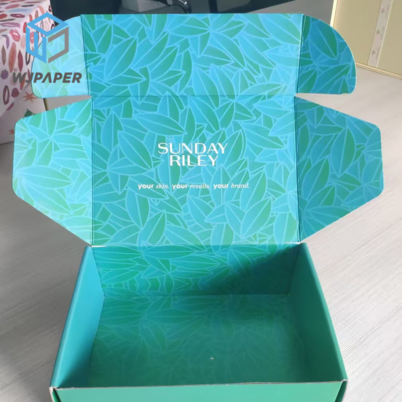Caixa de papelão dobrável personalizada para atacado, embalagem de roupas e sapatos, caixa de correio corrugada para envio postal