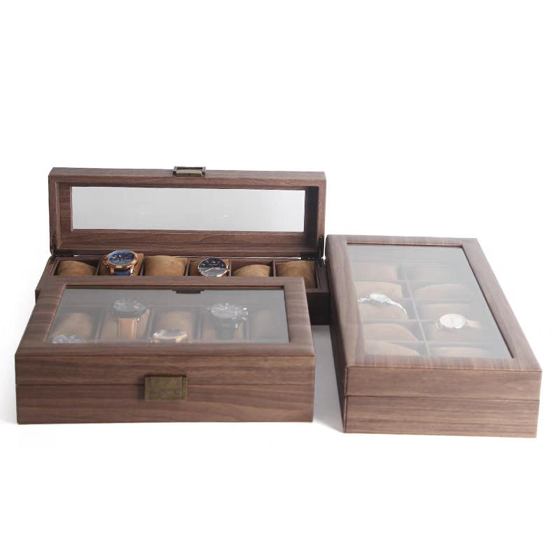 Caixa de Armazenamento de Relógios Exclusiva para Exibição de Relógios de Madeira Vintage Personalizados para Colecionadores e Entusiastas Elegante Retro Estilosa Armazenamento de Relógios