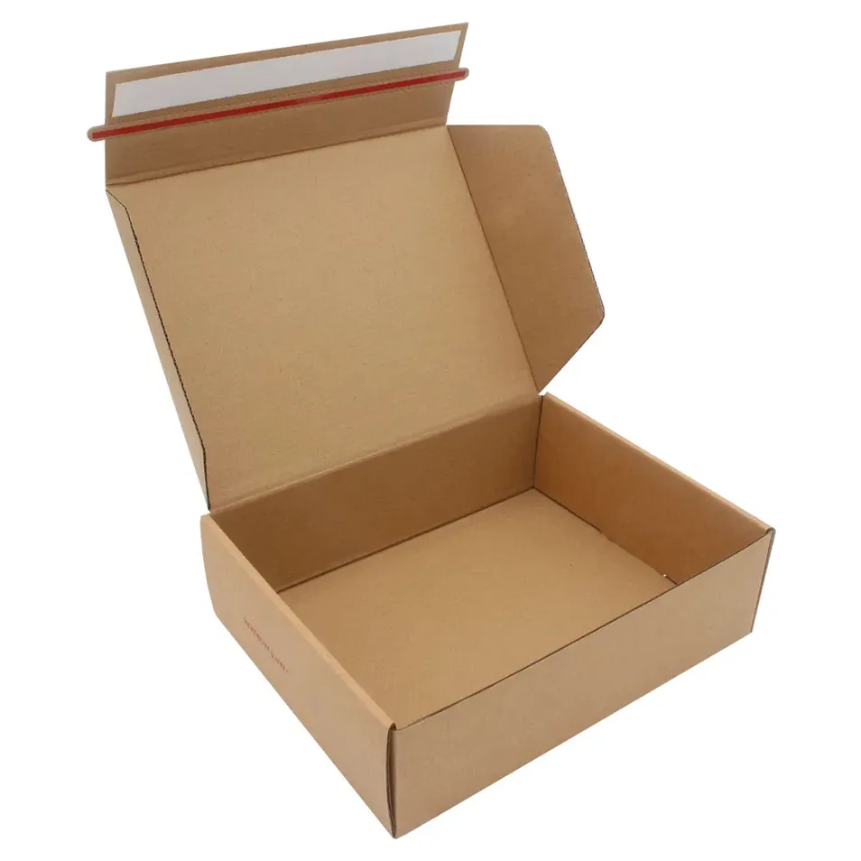 Embalagem de Papelão Corrugado com Impressão Personalizada de Logotipo para Envio Postal