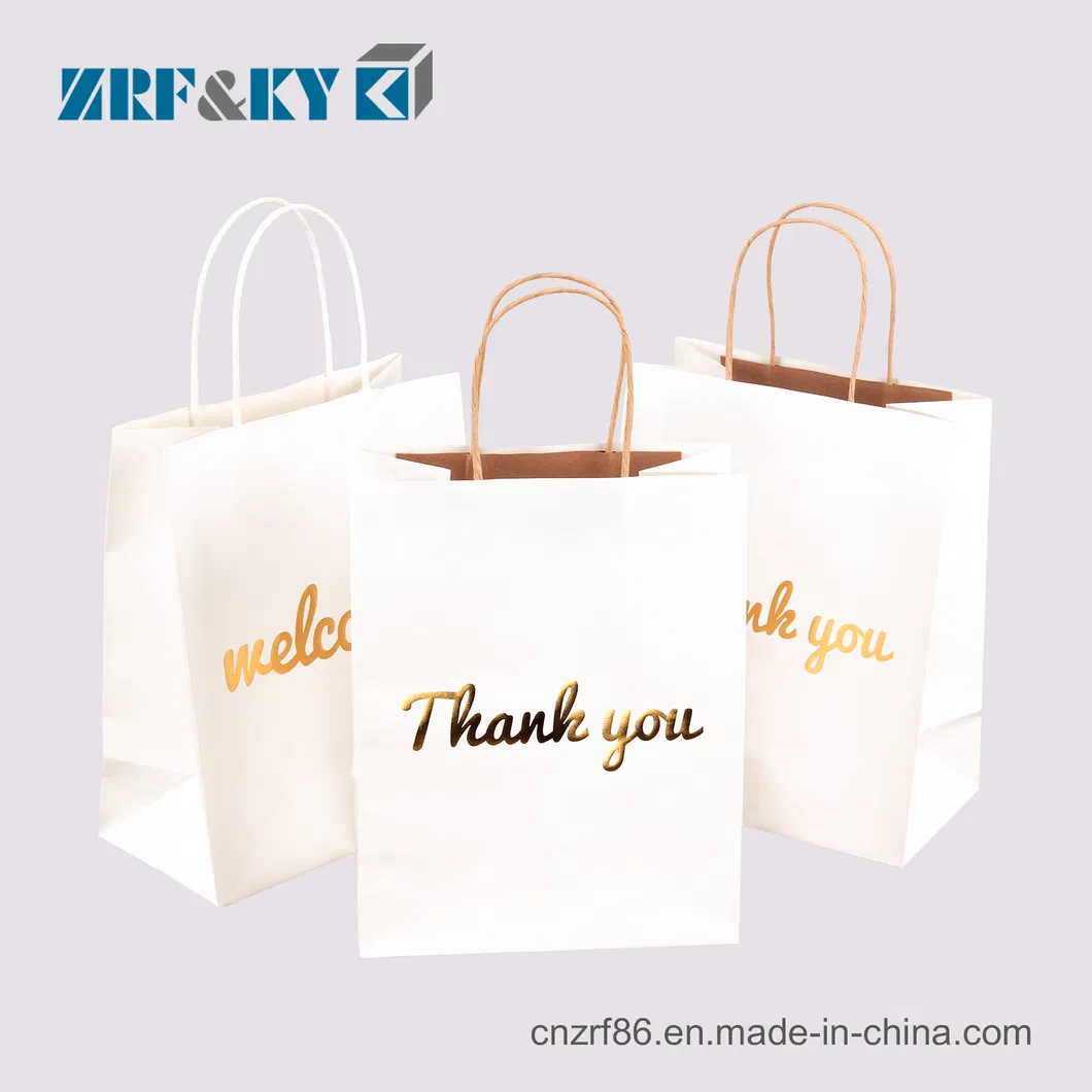 Embalagens de papel kraft recicláveis personalizadas com padrão impresso em branco, preto e marrom para atacado e varejo em grande quantidade