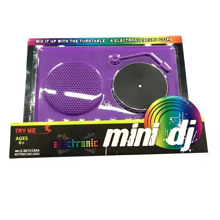 Caixa de Música Personalizada para Crianças com Design de Moda Mini DJ Colorido em Plástico Elétrico
