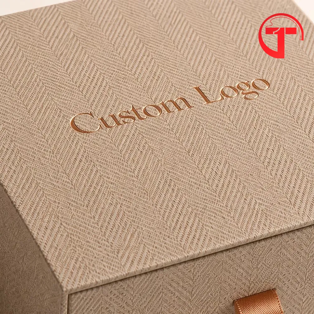 Caixa de Papel para Embalagem de Joias Reutilizável e Elegante da UE, Feita à Mão, com Deslizamento em Gaveta para Embalagem de Colares e Anéis