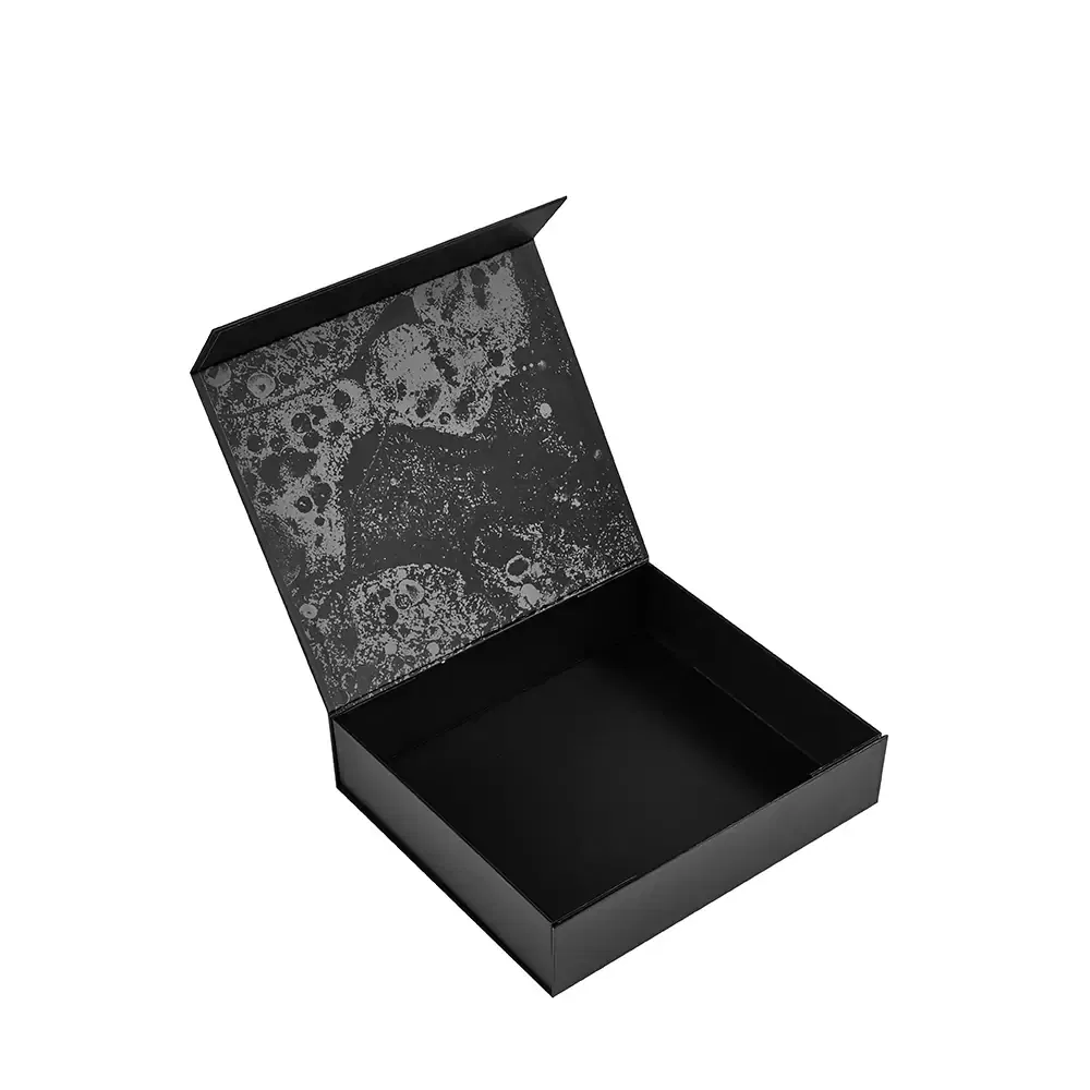 Caixa de papel rígido em forma de livro de luxo personalizada com fecho magnético e inserto de espuma EVA para presente